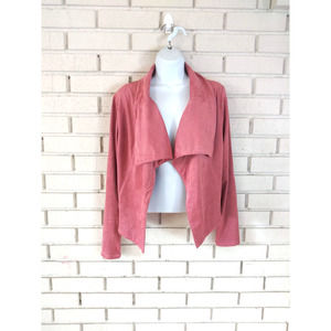 Faux Suede Fly Away Rose Jacket Large